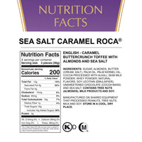 Brown & Haley Sea Salt CARAMEL ROCA Stand-up Pouch, Individually Wrapped Caramel Buttercrunch Toffee, 4.5 Ounces (Pack of 1)