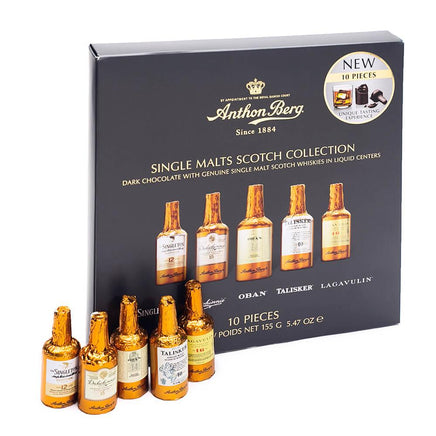 Anthon Berg Single Malts Scotch Chocolate Liquor 10 Pieces Gift Box 5.47oz